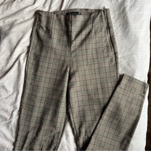 Dynamite Plaid Dresss Pants - Picture 1 of 5